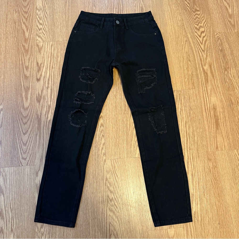 GB18401-2010 Classic B FZ/T81006-2017 Mens 30x30 Distressed Jeans Y2K 90s